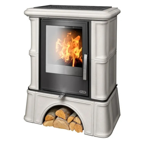 Kachlova kamna ABX Bavaria L I Litinová vložka, kachlový sokl, Ahornweiss